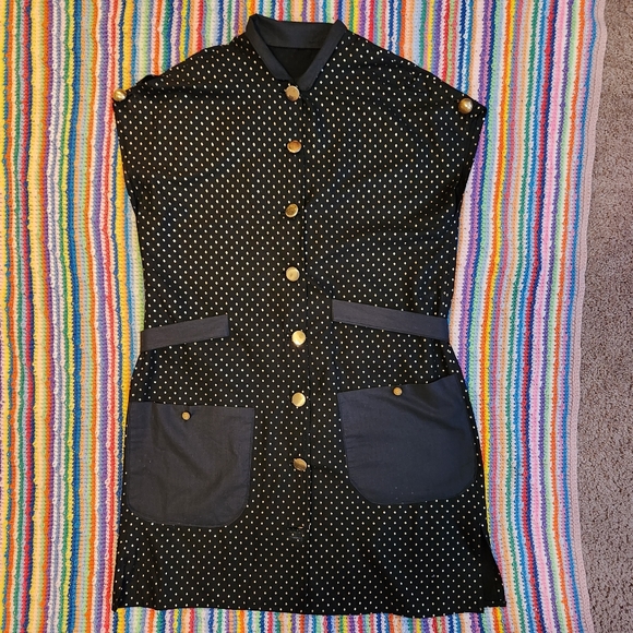 🪞 Handmade Black & Gold Apron Dress – One of a Kind ♣️ - Picture 7 of 10